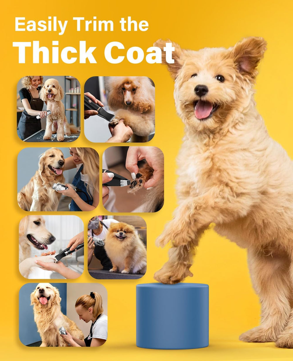 Oneisall dog grooming kit ipx7 waterproof design for easy cleaning