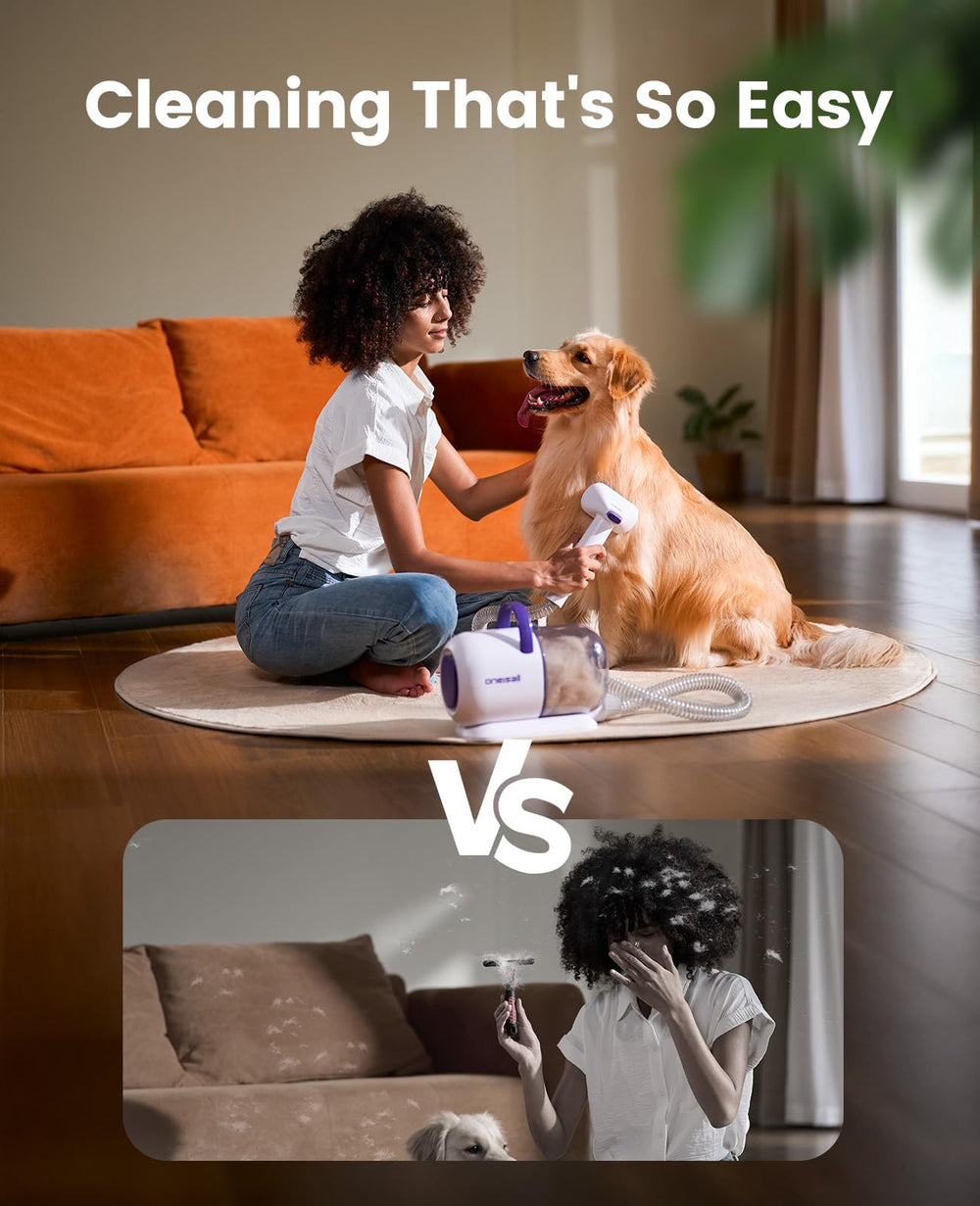 oneisall dog grooming vacuum kit low noise design keeps pets calm during grooming