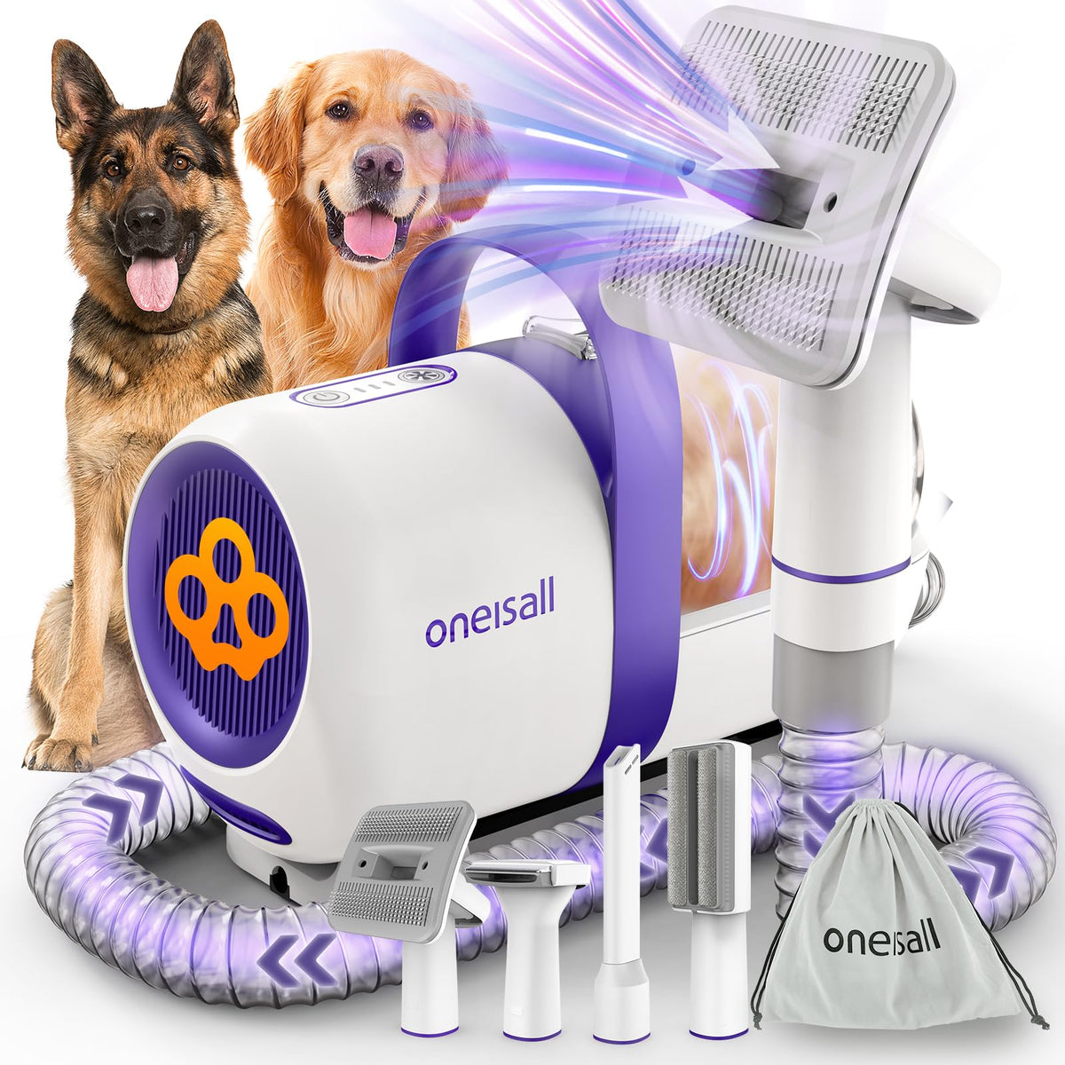 oneisall dog grooming vacuum kit main unit—compact for easy home grooming