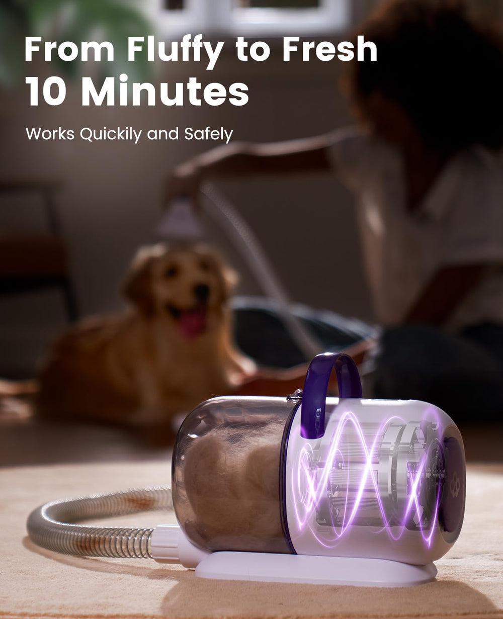 oneisall dog grooming vacuum kit soft brush provides gentle grooming and hair pickup