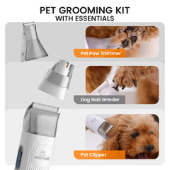 oneisall dog grooming vacuum operating quietly at 60 dB for calm sessions