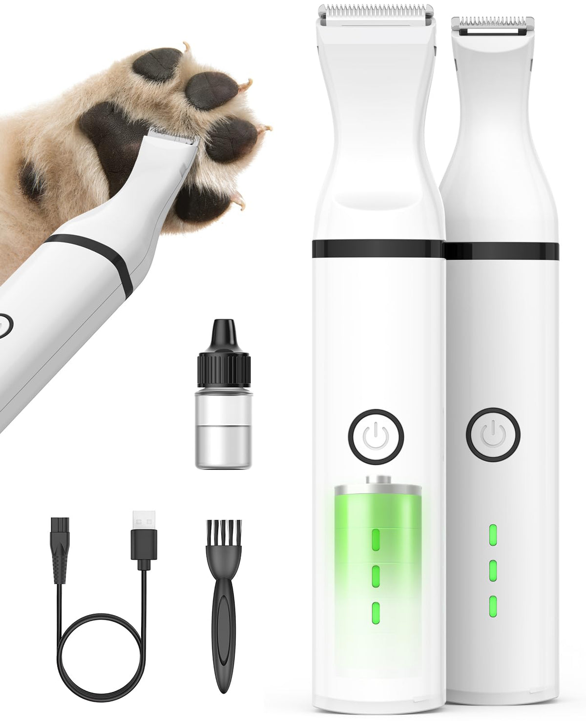 Oneisall Dog Paw Trimmer in cordless design for convenient grooming anywhere.
