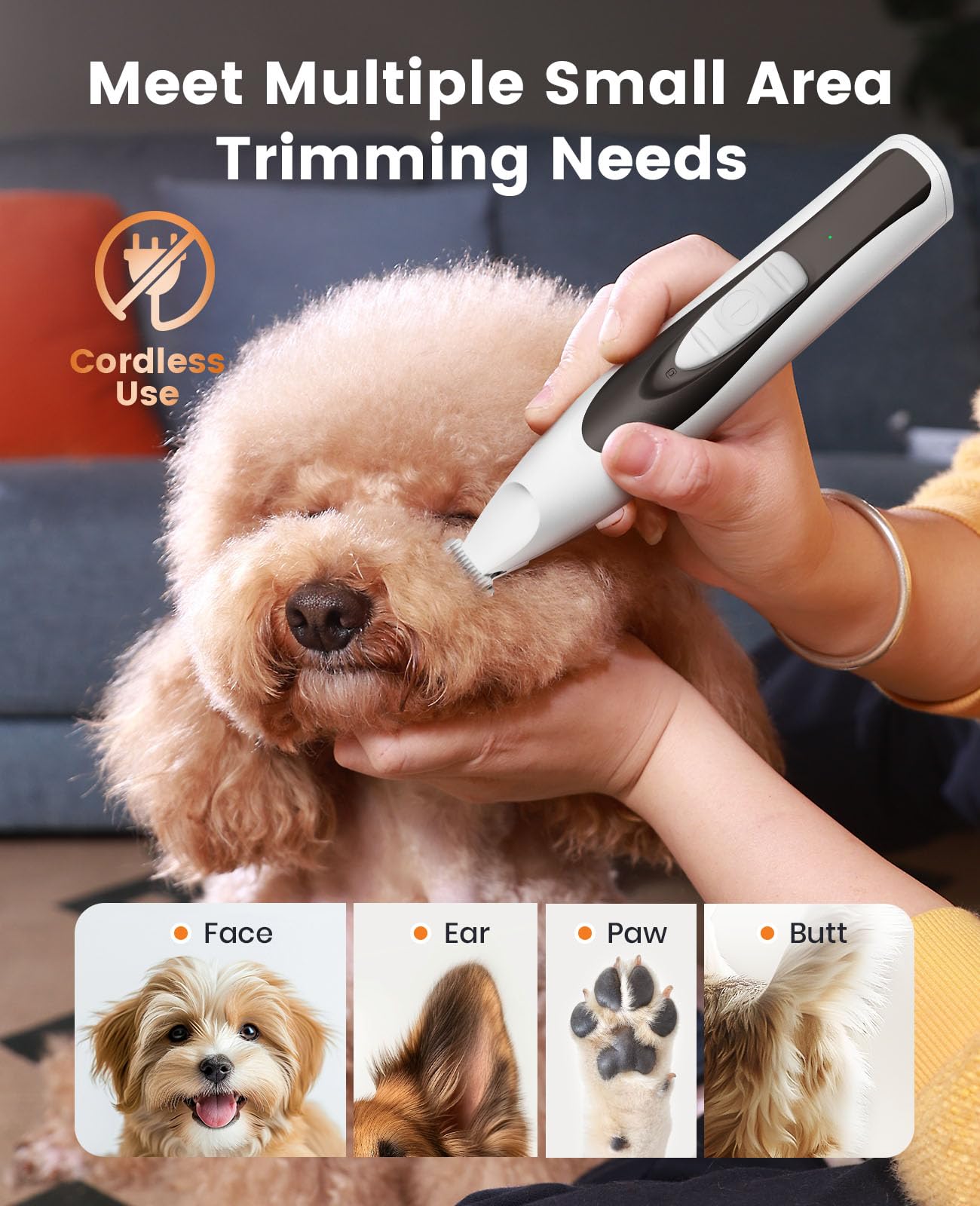 oneisall ergonomic-handle enables comfortable sessions during paw care