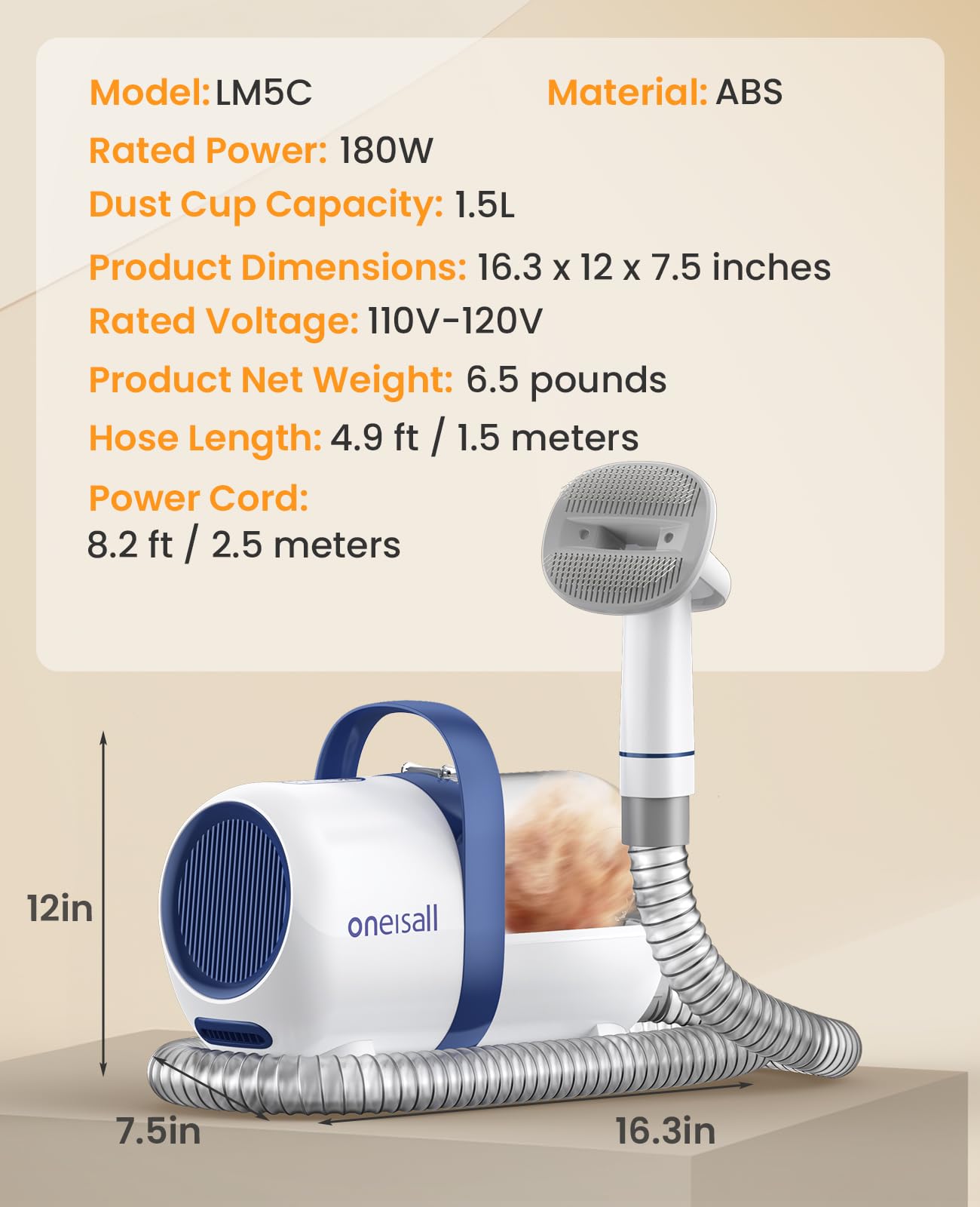 Oneisall home grooming session enables quick, tidy grooming at home.