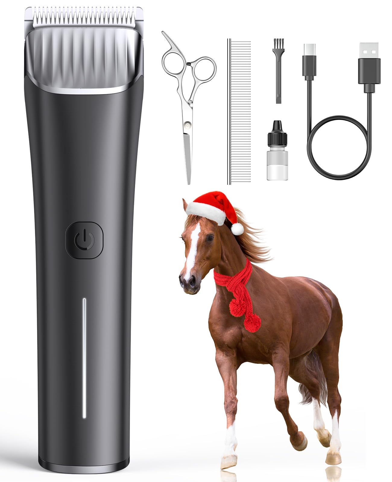 oneisall Horse Clippers quiet operation helps calm nervous horses during grooming.