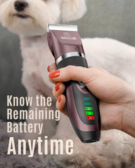 Oneisall Intelligent LCD Display helps track power and charging during grooming.