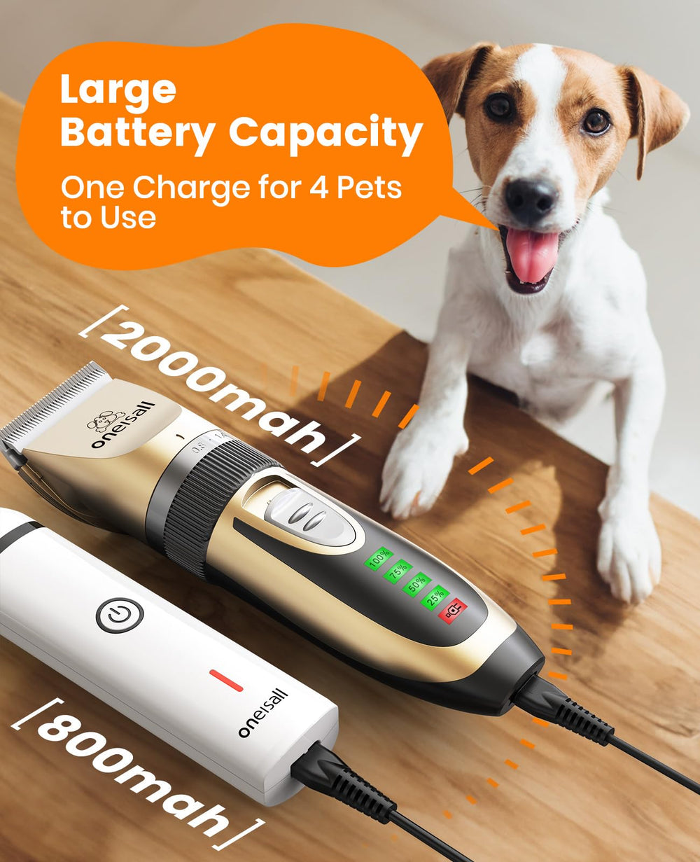 Oneisall clippers LCD display helps monitor power while grooming