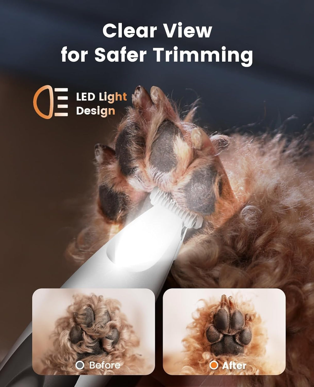 oneisall paw-trimmer 35db ultra-quiet closeup ease for anxious pets.