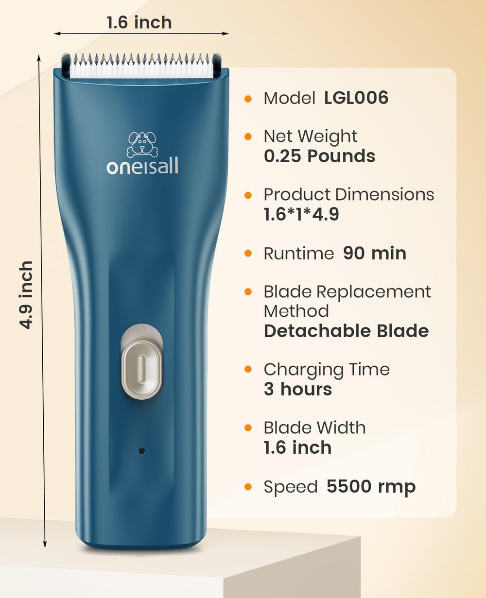 Oneisall pet clipper accessories with guide combs included