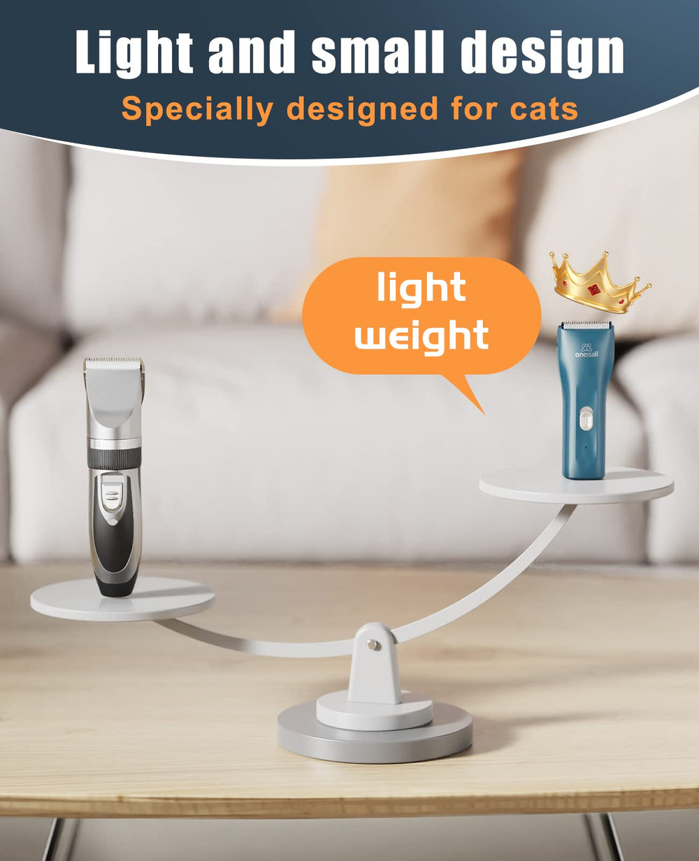 Oneisall pet clipper USB rechargeable for cordless grooming
