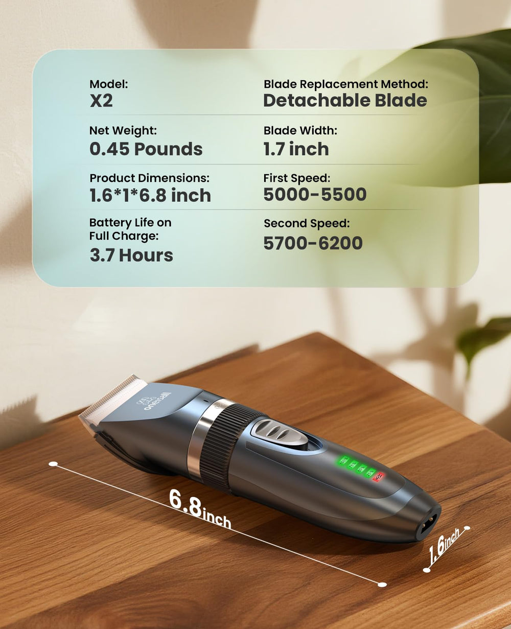Oneisall pet grooming kit in use blue demonstrates ergonomic handling
