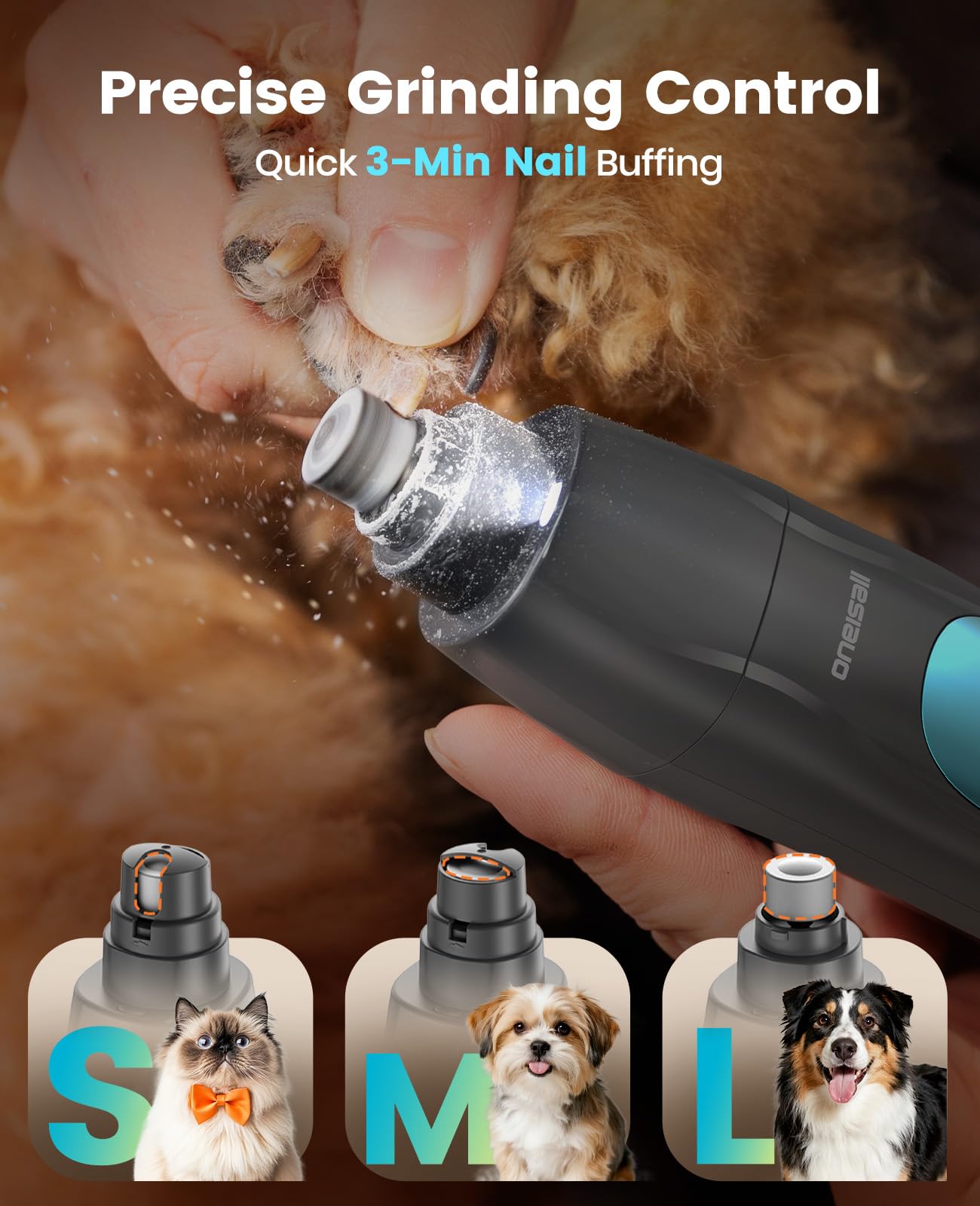 oneisall professional dog grooming kit cordless design for indoor and outdoor use.