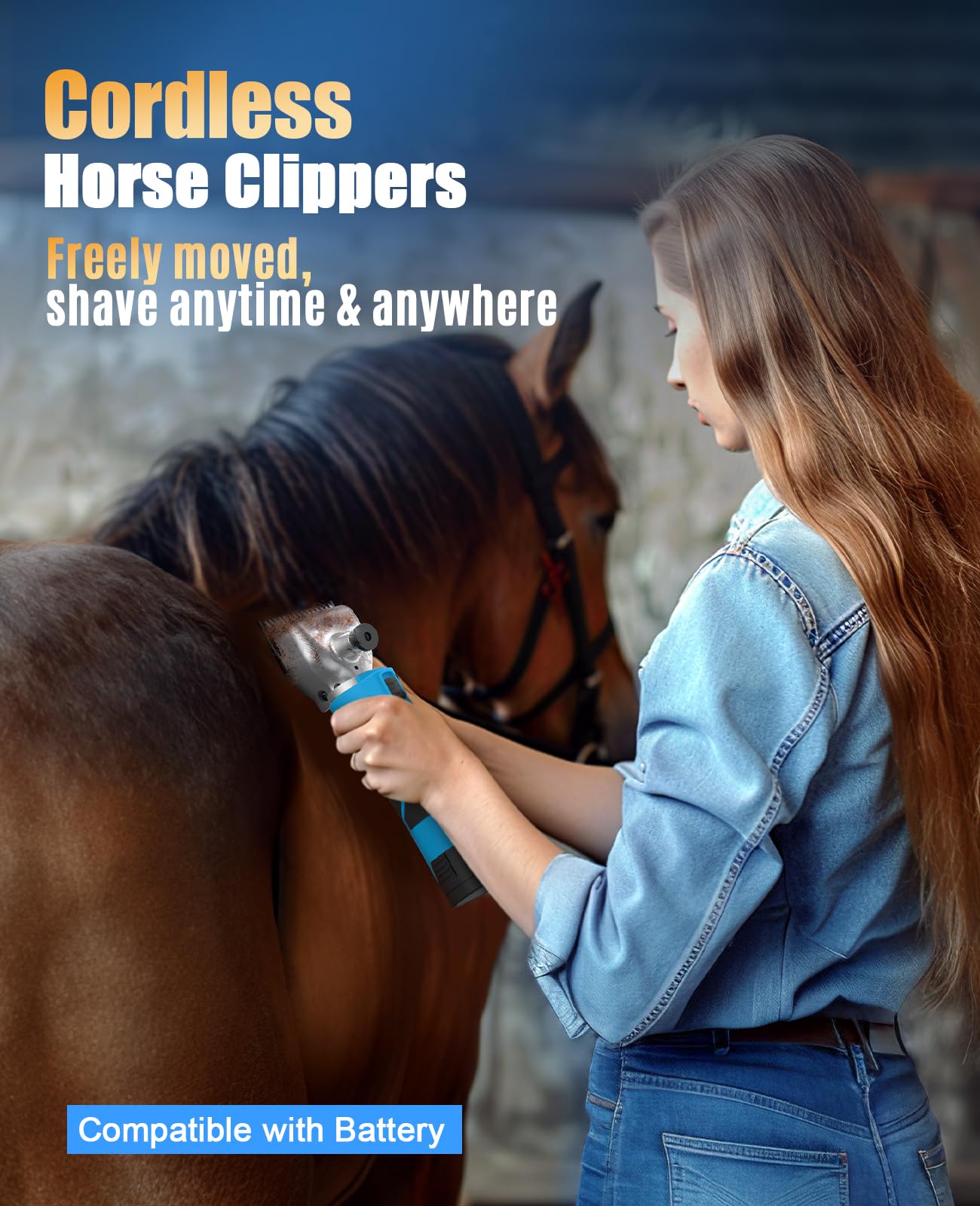 Oneisall spare battery for horse clippers ensures longer grooming sessions.