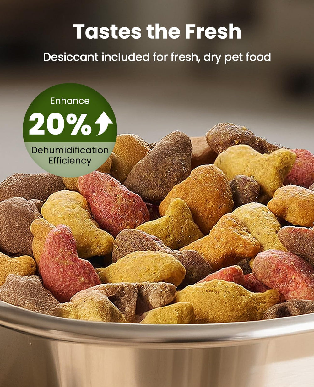 OneIsAll stay-fresh desiccants compartment preserves kibble crunch