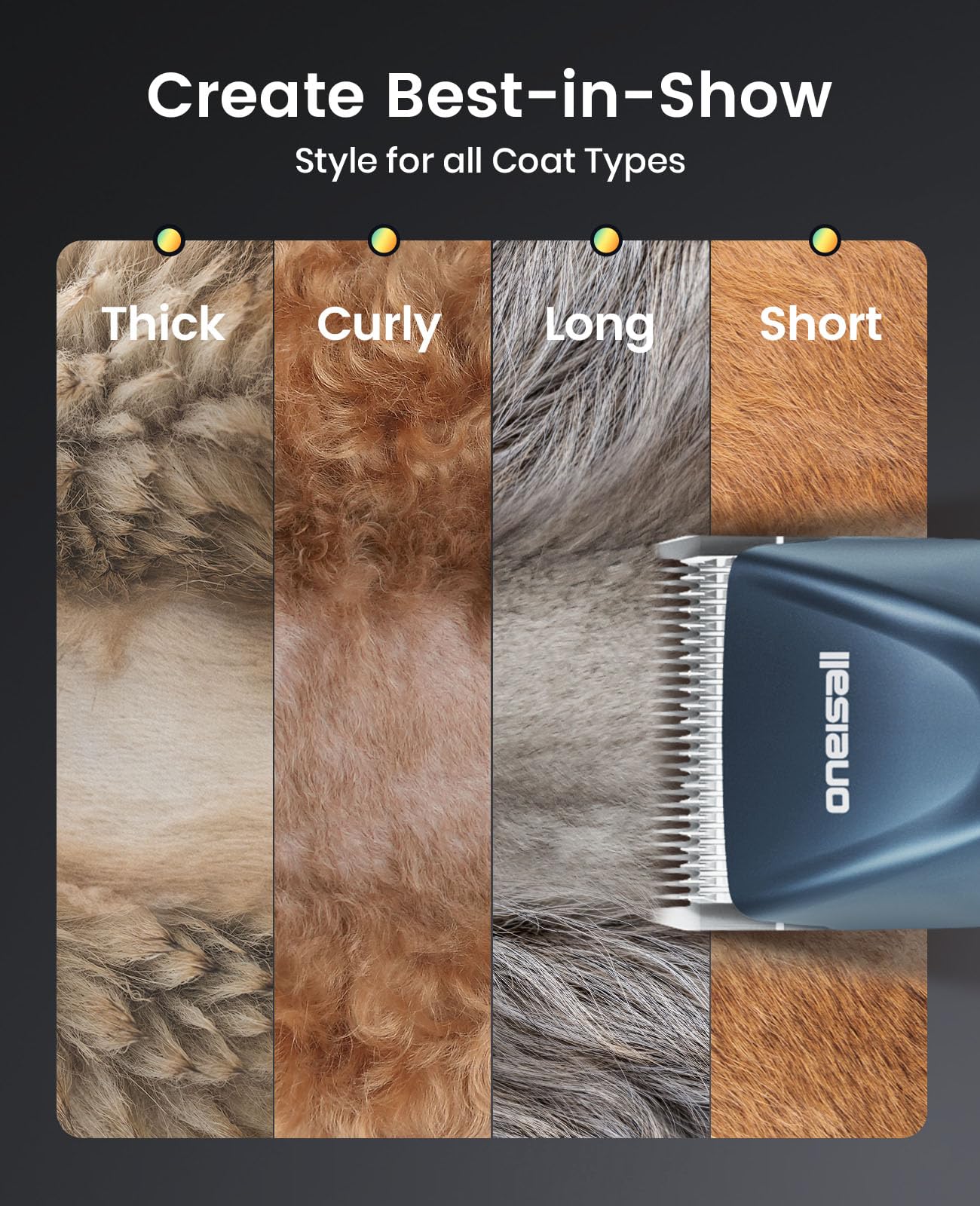 oneisall swappable 2000mAh battery pack ensures long grooming without downtime