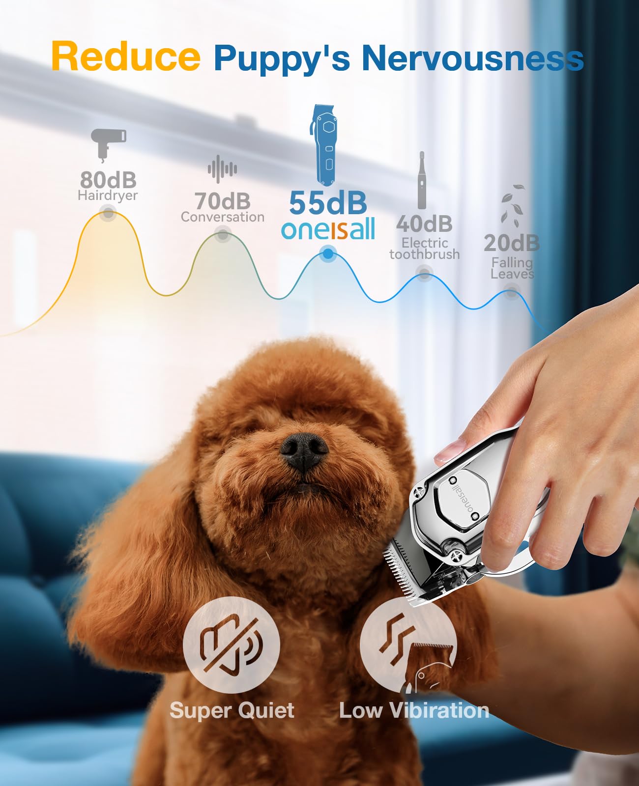 Oneisall USB charging enables quick recharges for longer grooming sessions