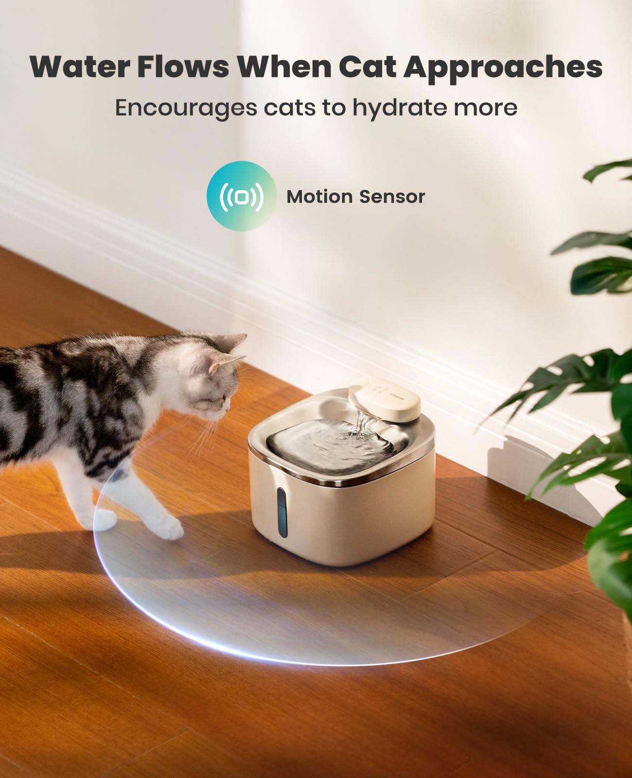 oneisall wireless cat water fountain three modes offer customizable drinking options