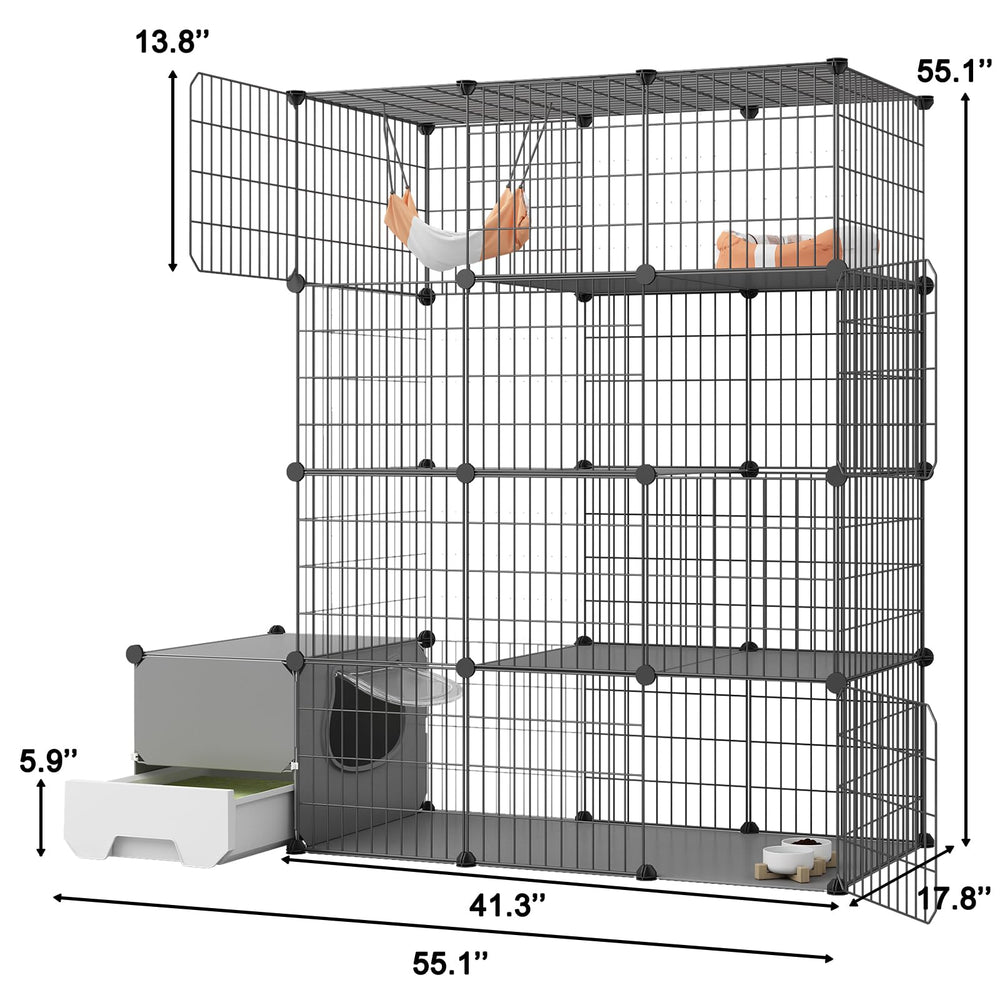 Oneluck cat cage assembly instructions for fast setup.
