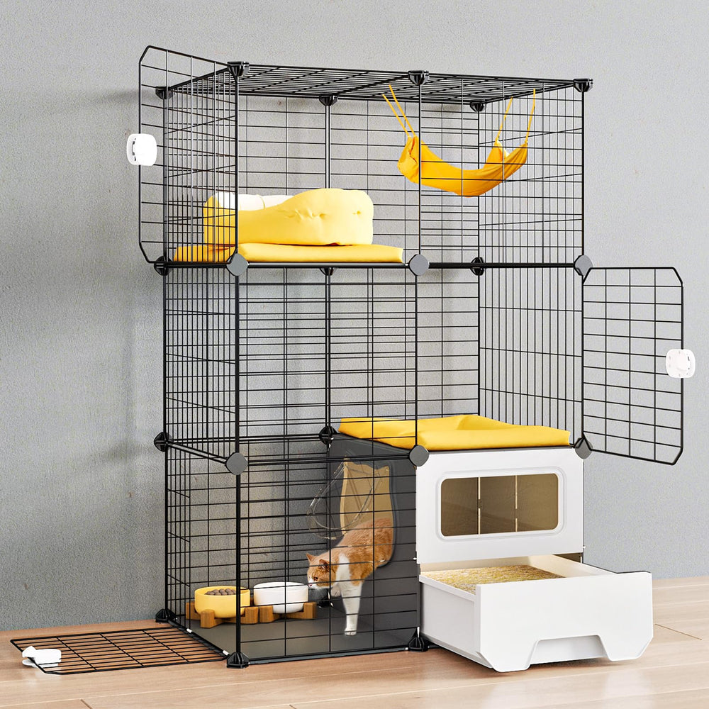 Oneluck cat cage dimensions 28.6 by 17.8 by 41.3 inches for 1–2 kittens
