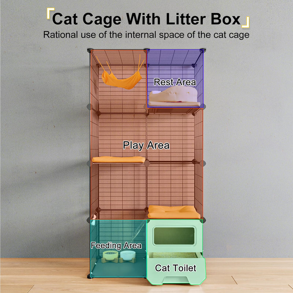 Oneluck litter box area provides easy access and maintenance