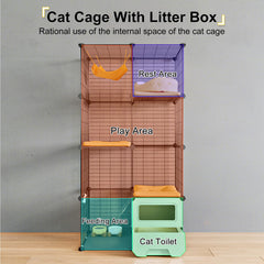 Oneluck litter box area provides easy access and maintenance