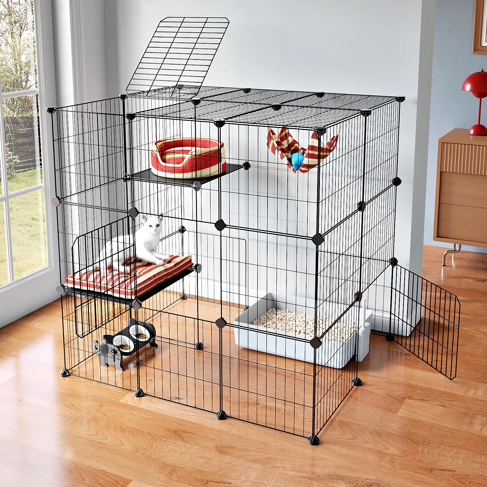Oneluck 35.4-inch catio dimensions image illustrates size reference.