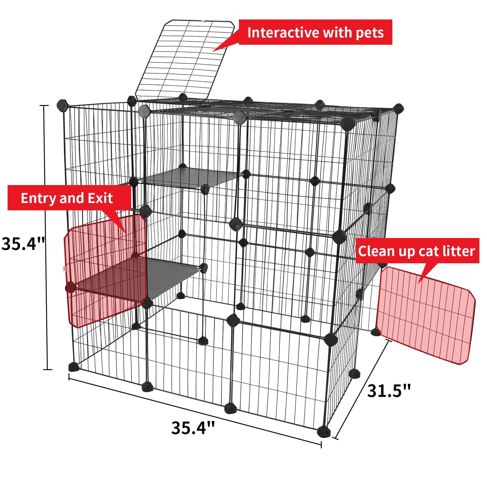 Oneluck detachable-design catio image hints at DIY customization.