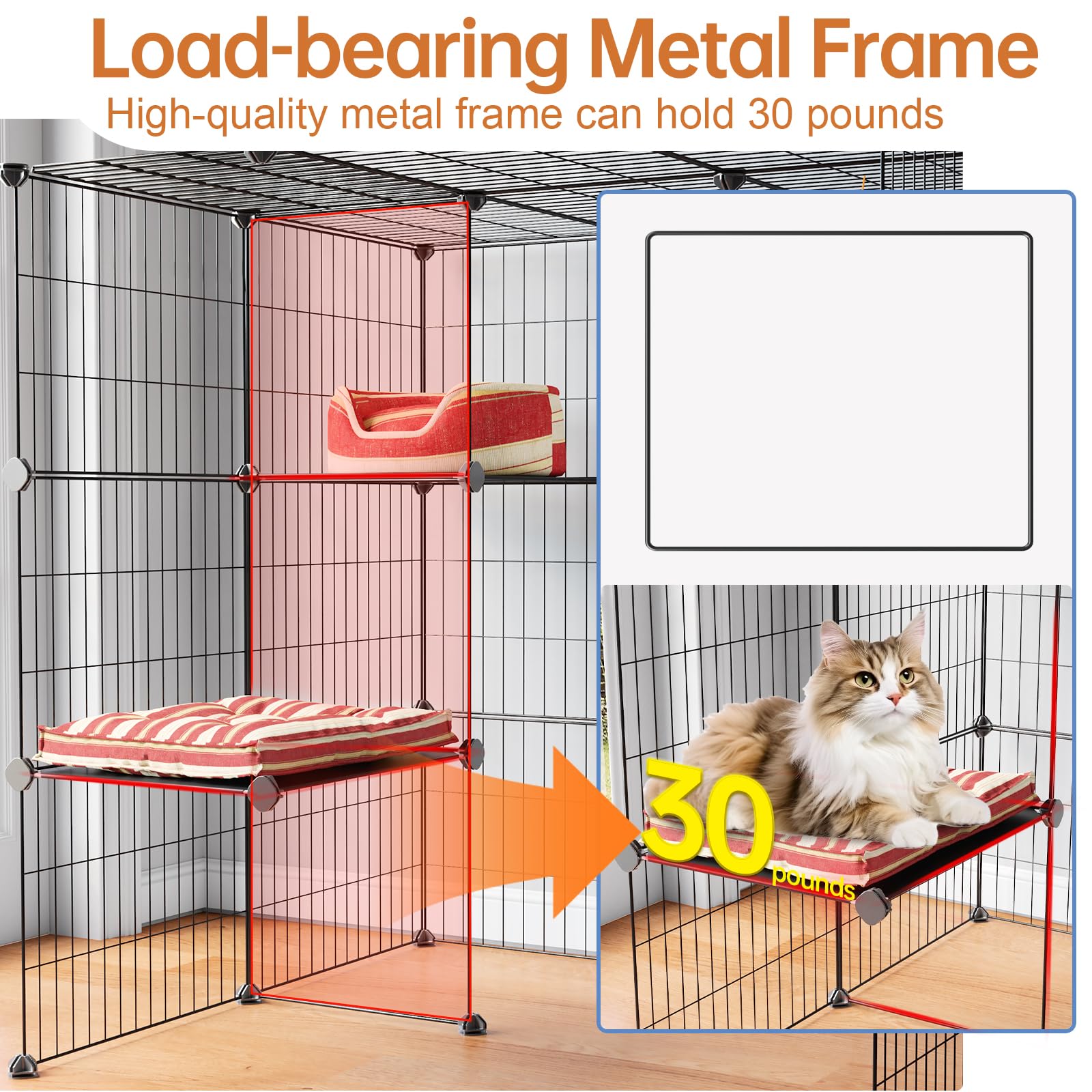 Oneluck 3-Tier catio metal-wire detail emphasizes rust-resistant build.