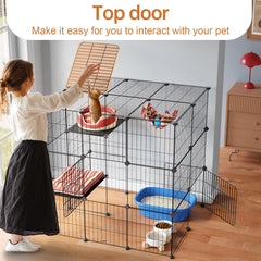 Oneluck catio spacious interior view shows room for one cat to play.