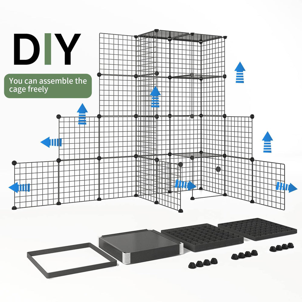 Oneluck cat enclosure multi-door design for flexible access