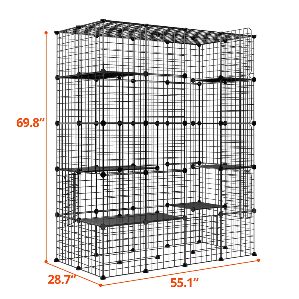 Oneluck cat enclosure plastic platforms detailing soft sleeping spots