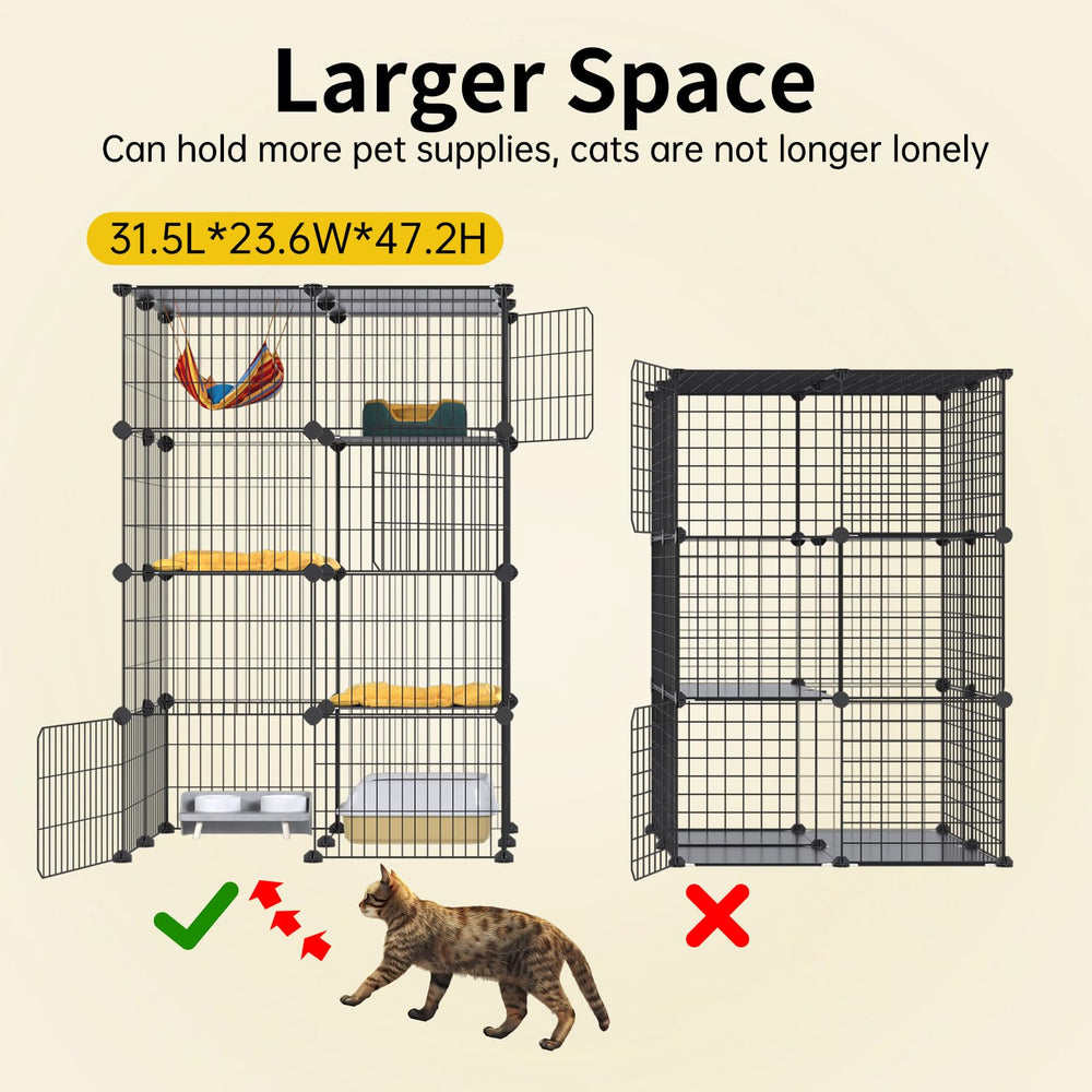 Oneluck Cat Playpen detachable assembly enables easy setup for flexible indoor use.