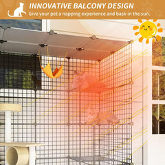 Oneluck detachable wire kennel with reinforced frame for a stable exercise space.