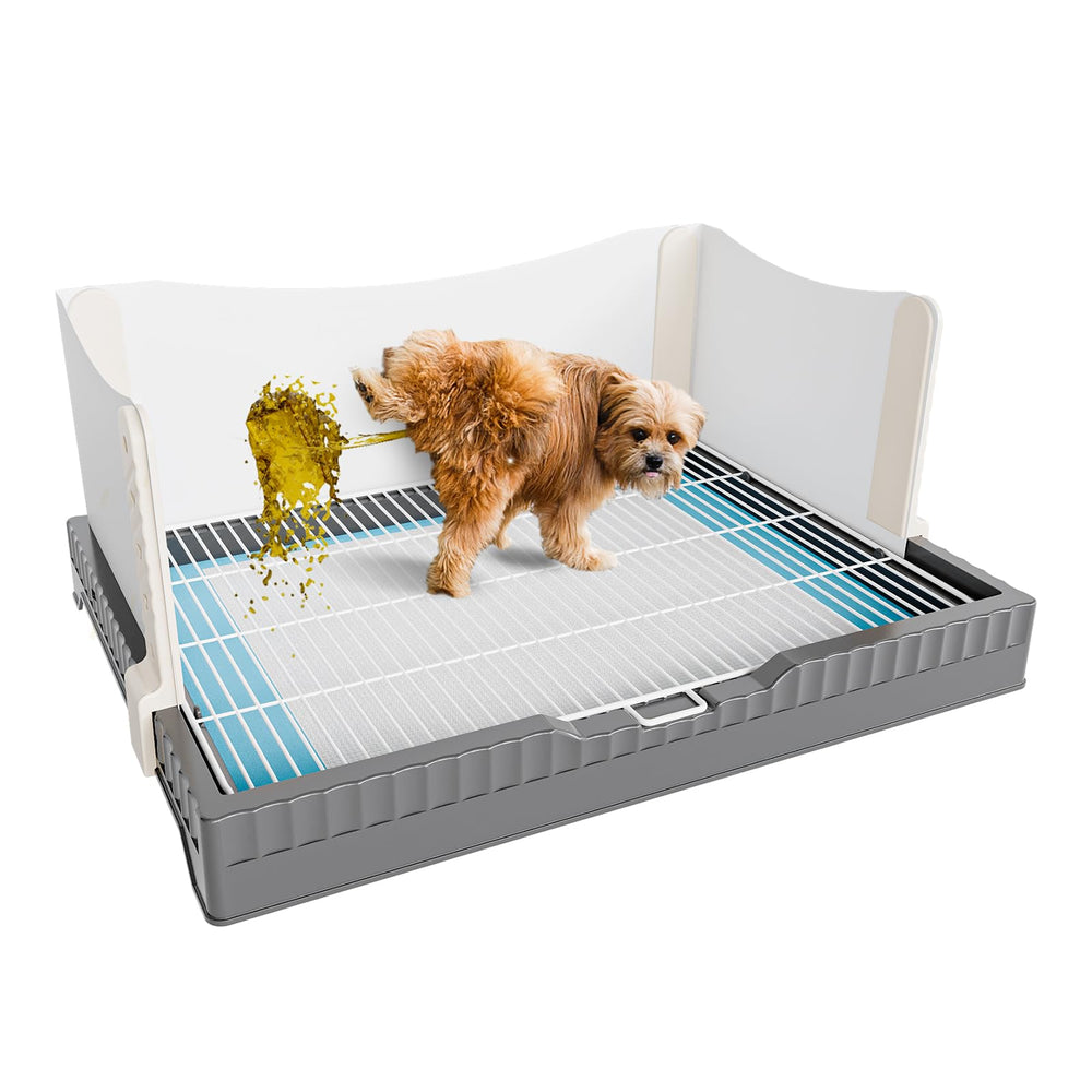 Oneluck dog litter box with high walls preventing spills for a tidy home