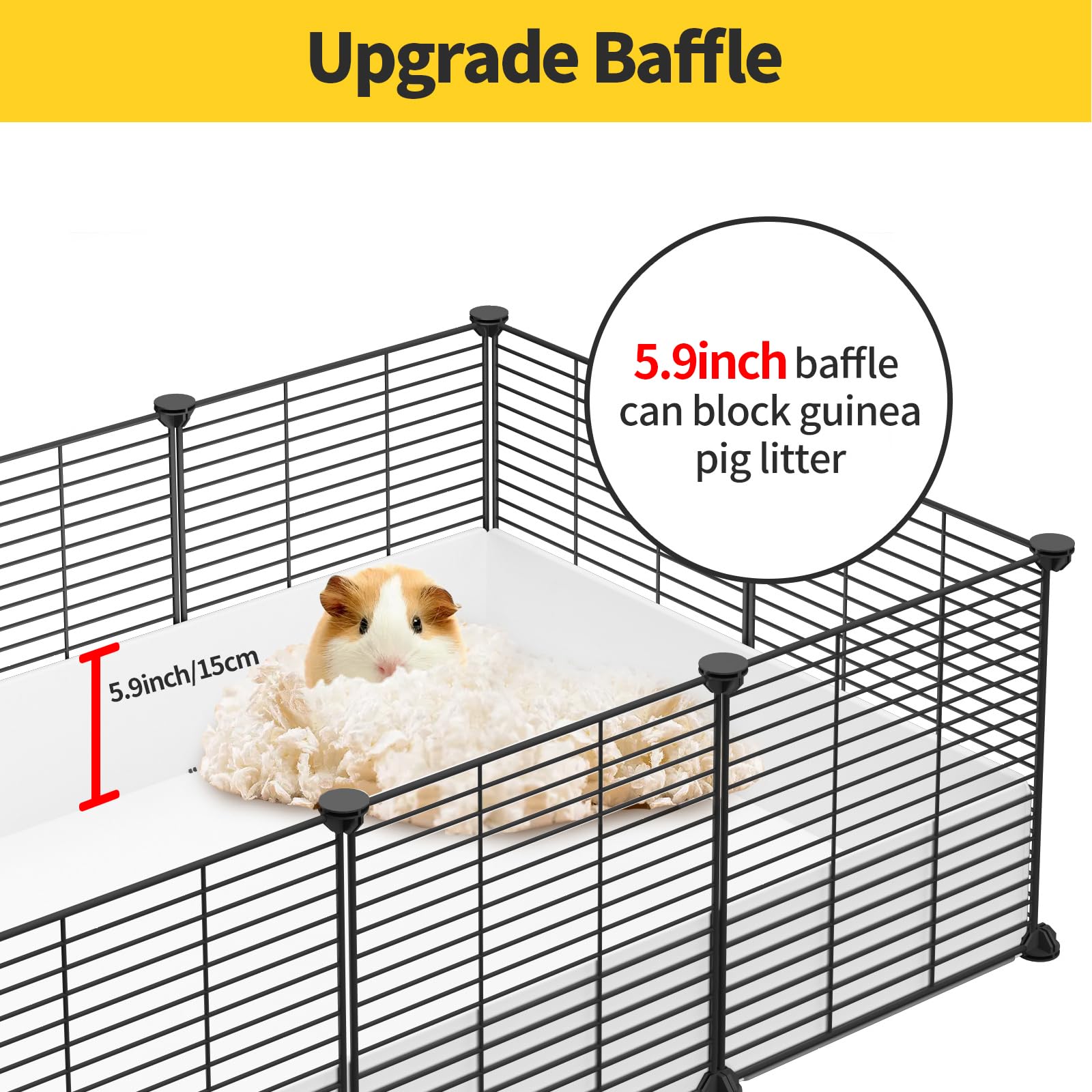 Oneluck Guinea Pig Cage easy-assembly design for quick setup and cleaning.