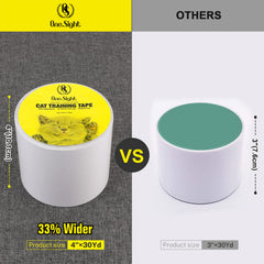 One Sight anti cat scratch tape closeup reveals clear adhesive for seamless look.