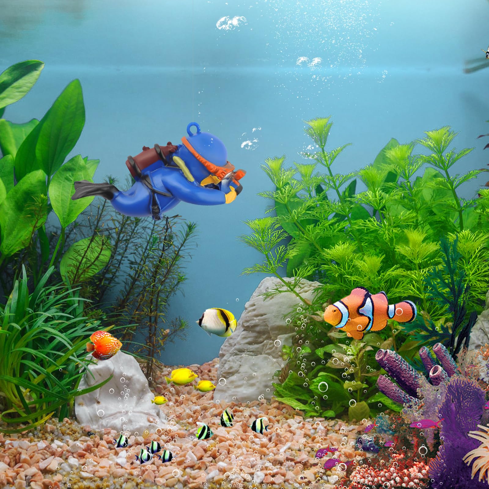 onesimcr diver-decor-without-sharp-edges protects fish during play