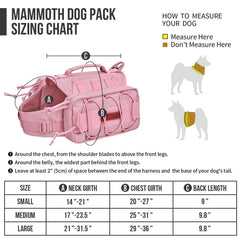 ONETIGRIS Mammoth nylon dog backpack with breathable mesh liner enhances comfort on longer walks.