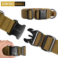 OneTigris dog collar with handle during training session for control