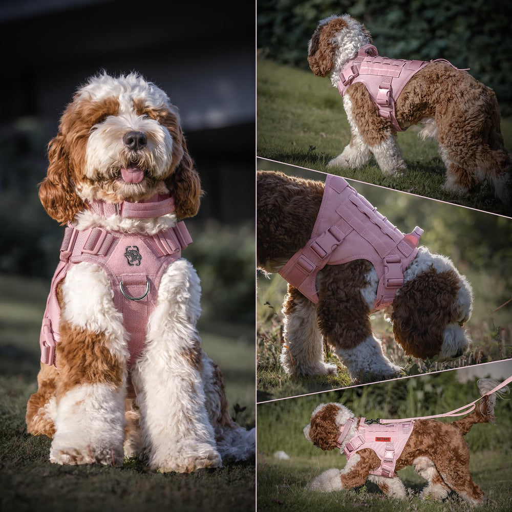 OneTigris pink dog harness adjustable design for secure wear
