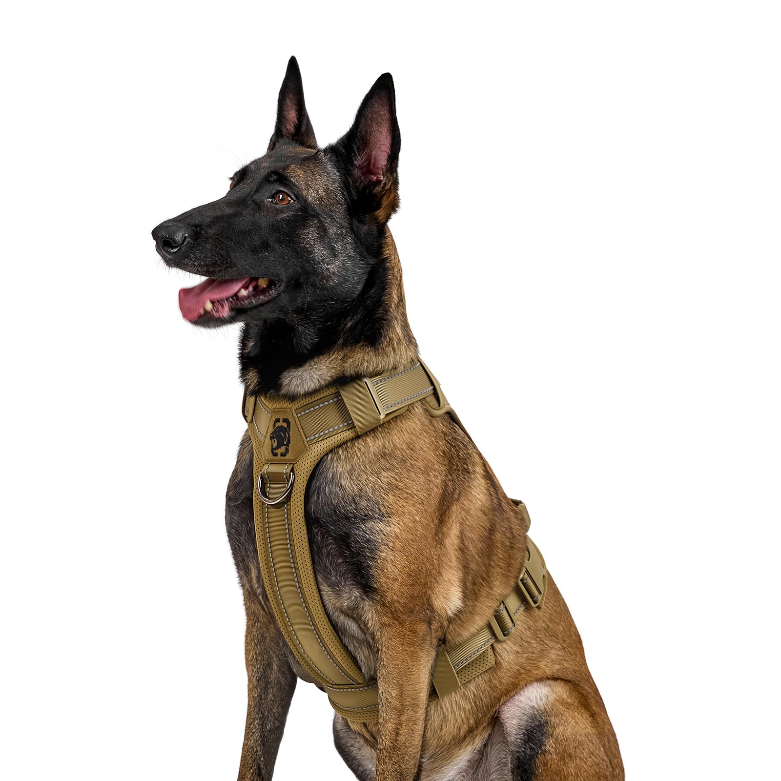 ONETIGRIS dog harness control handle and patch panel for quick restraint