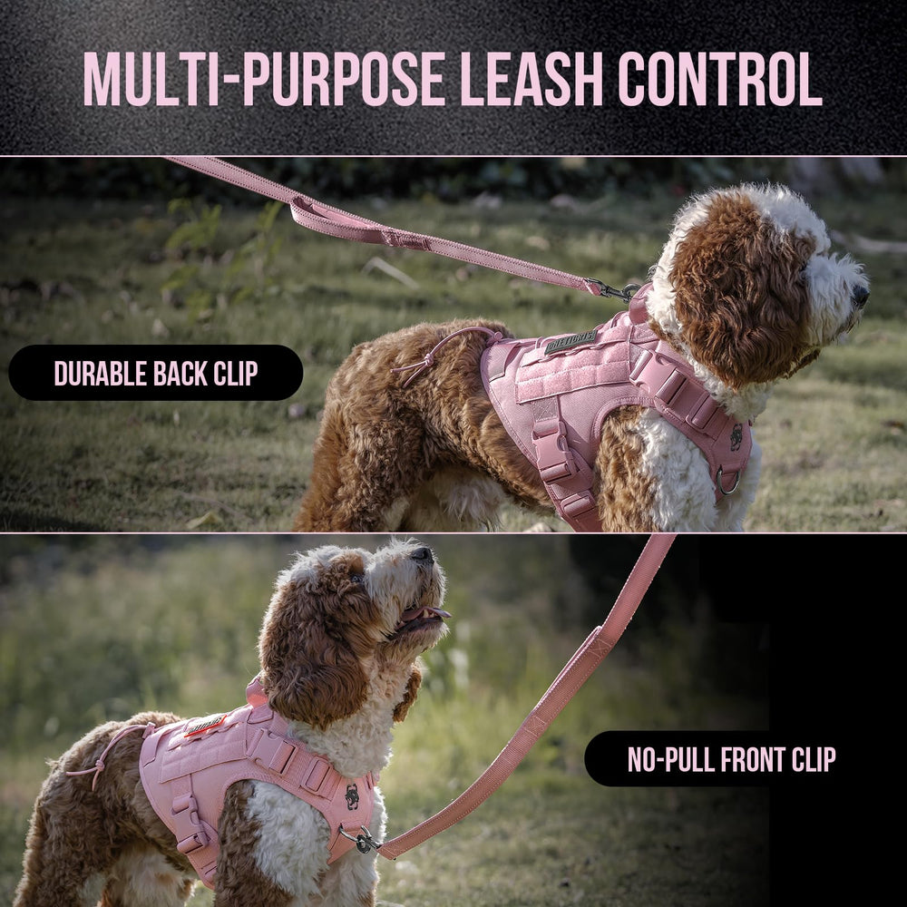 OneTigris pink harness close-up of fast-release buckles for easy fit