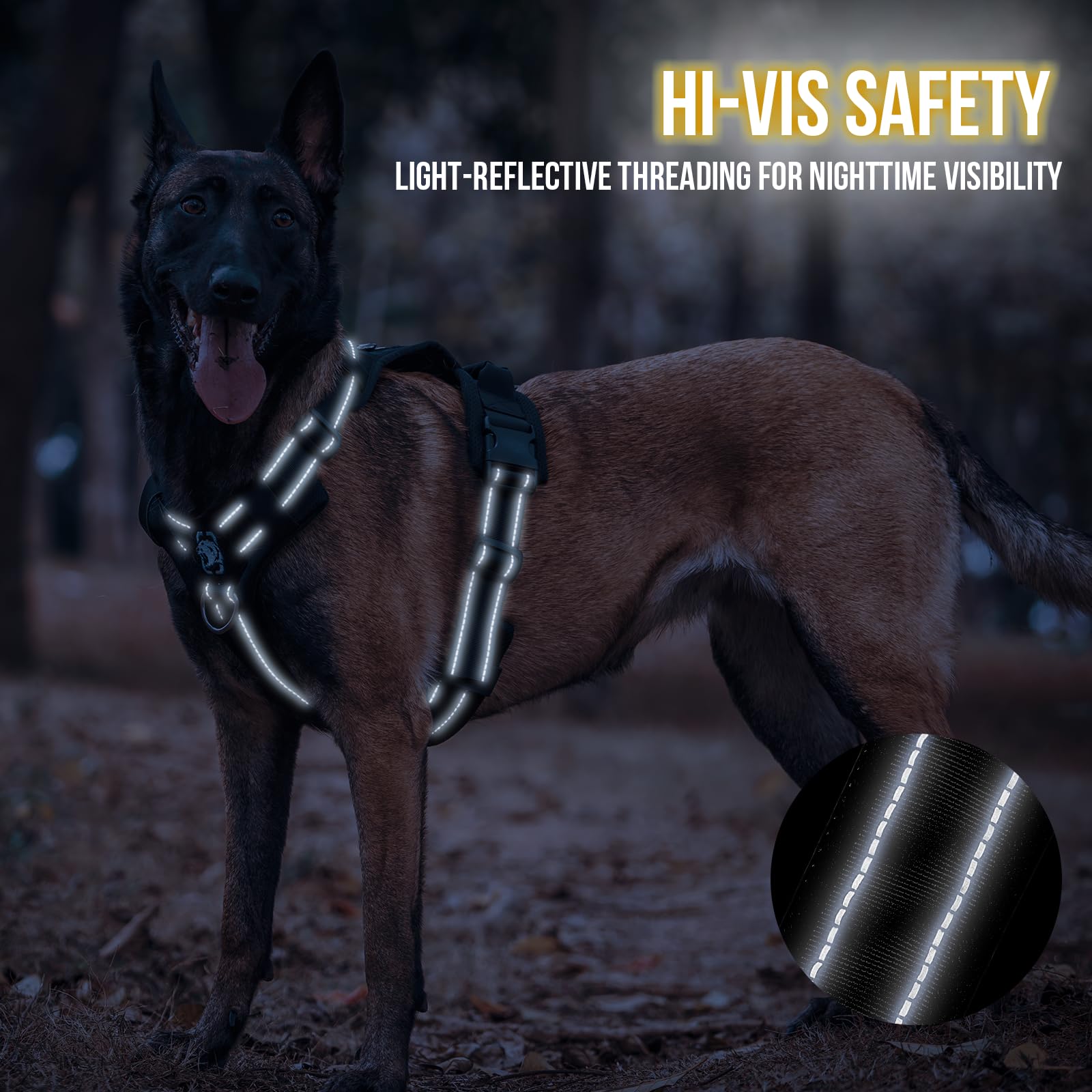 OneTigris Y-chest strap design image emphasizes ergonomic fit and reduced chest strain.