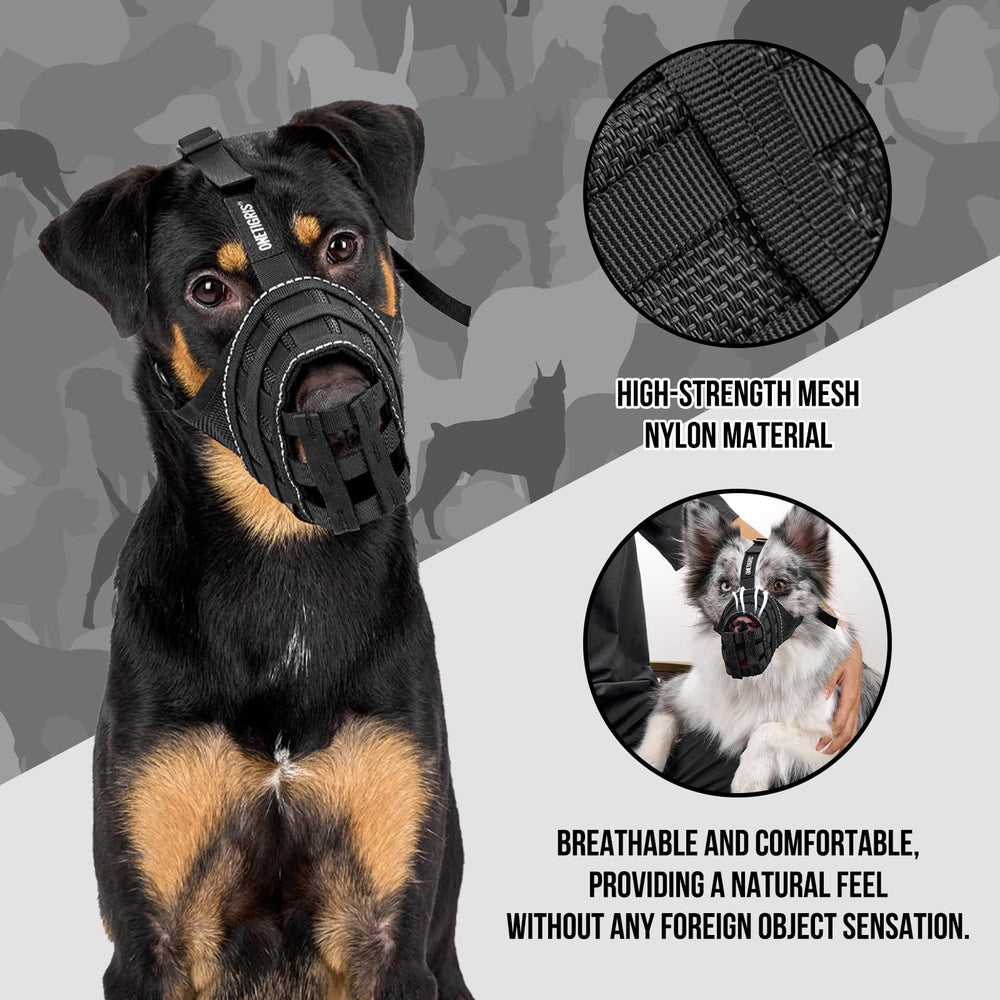 OneTigris dog muzzle drinking gap allows water intake during activity