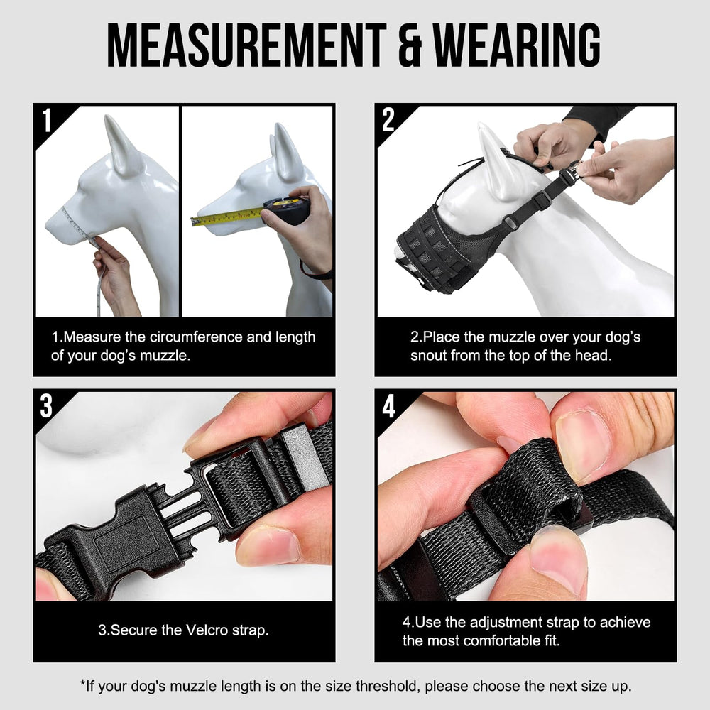 OneTigris dog muzzle reflective straps improve night visibility