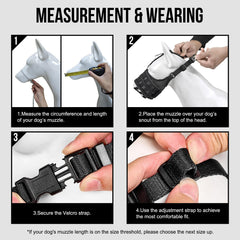 OneTigris dog muzzle reflective straps improve night visibility