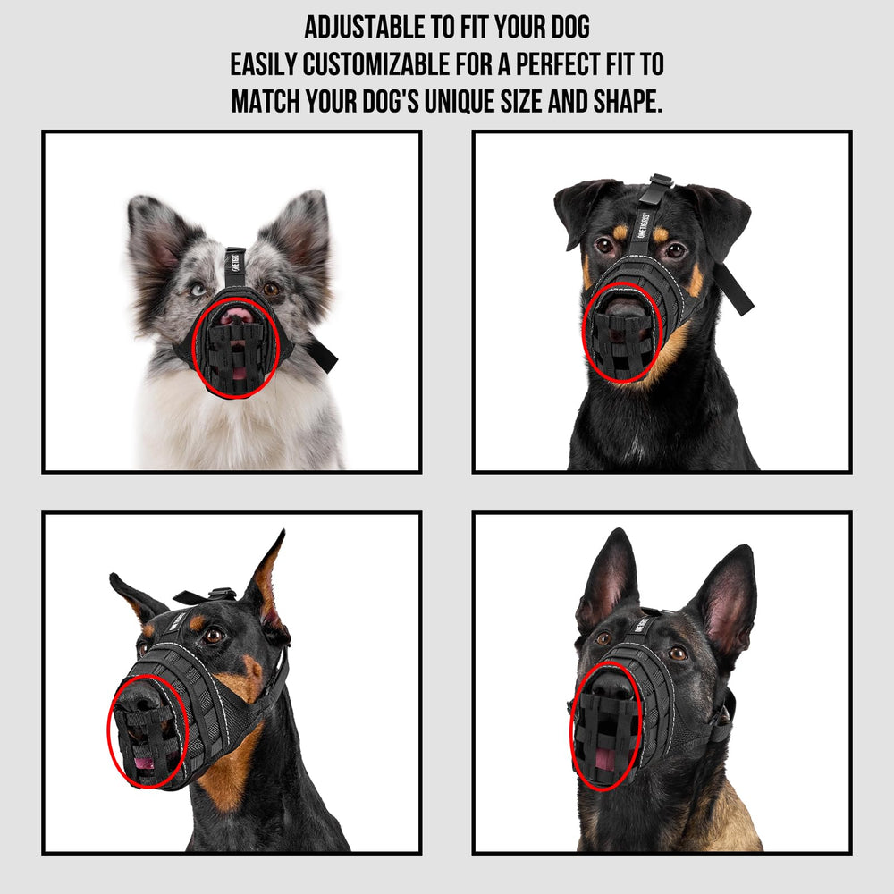 OneTigris dog muzzle secure safety anchoring for escape prevention