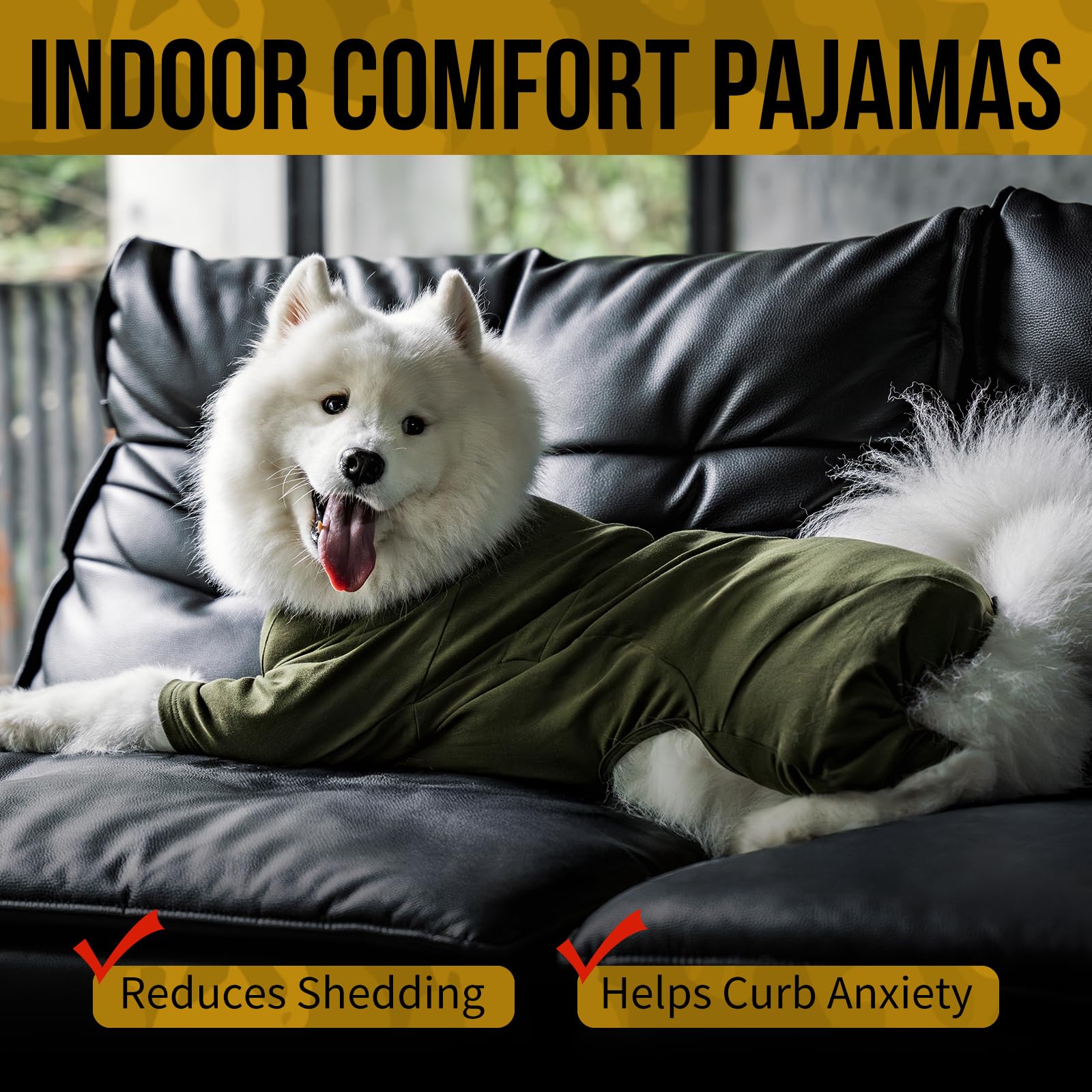 OneTigris Dog Pajamas adjustable chest drawcord for a snug fit.