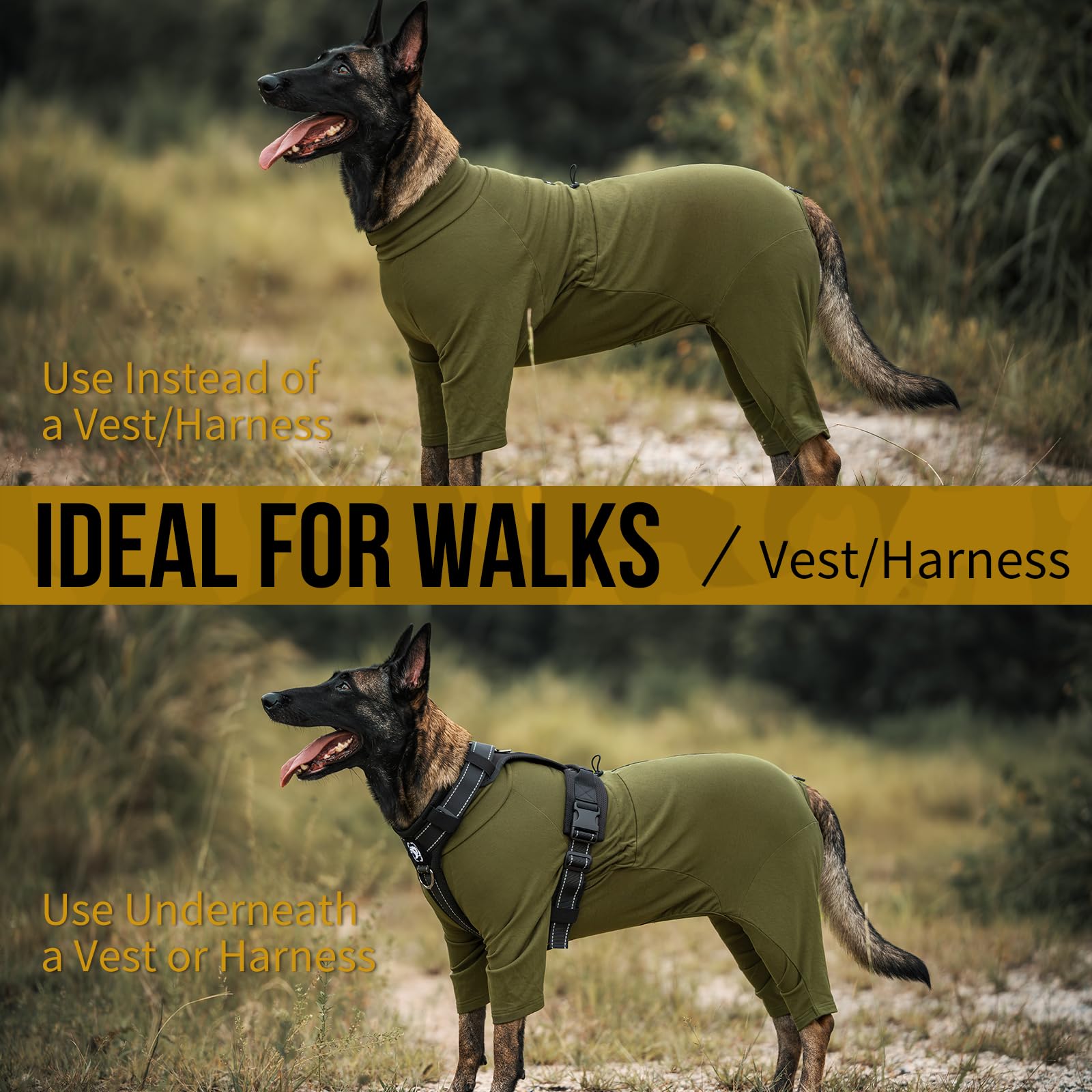 OneTigris Dog Pajamas anti-shedding fabric helps keep surfaces fur-free.