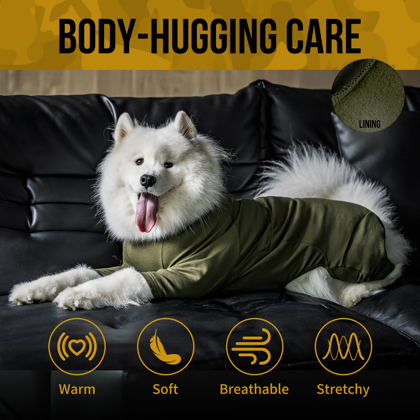 OneTigris Dog Pajamas size chart reference assists selecting correct fit.